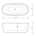 Balteco Marin lieto akmens 1690x750x63 
